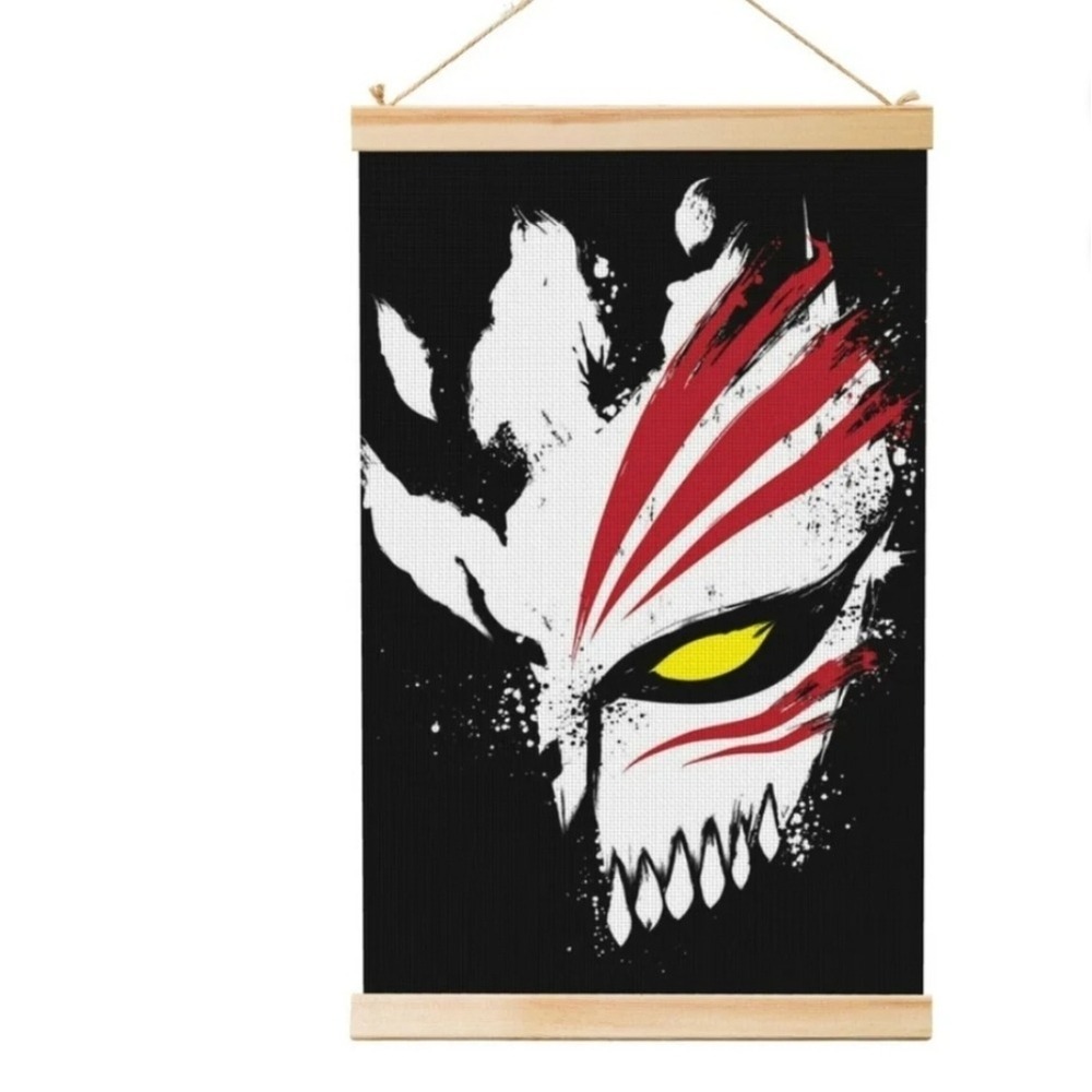 Bleach Anime Hanging Canvas Black and White Wall Art Wooden Frame